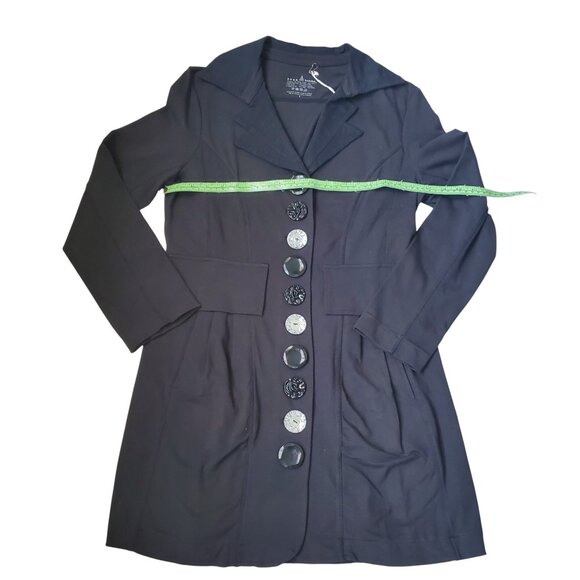 NWT Neon Buddha Black Blazer/Jacket with Pockets and Statement Buttons in Size S - Picture 3 of 11